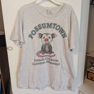 Bella Canvas Gray Short Sleeve Tee Possumtown Design Size Large